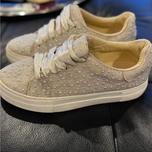 Betsey Johnson Pearl Sneakers - Cream color